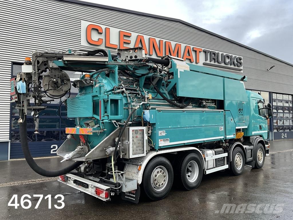 Scania G 480 8x2 Holzmaan 15m³ Combi kolkenzuiger Recycle Saug- und Druckwagen