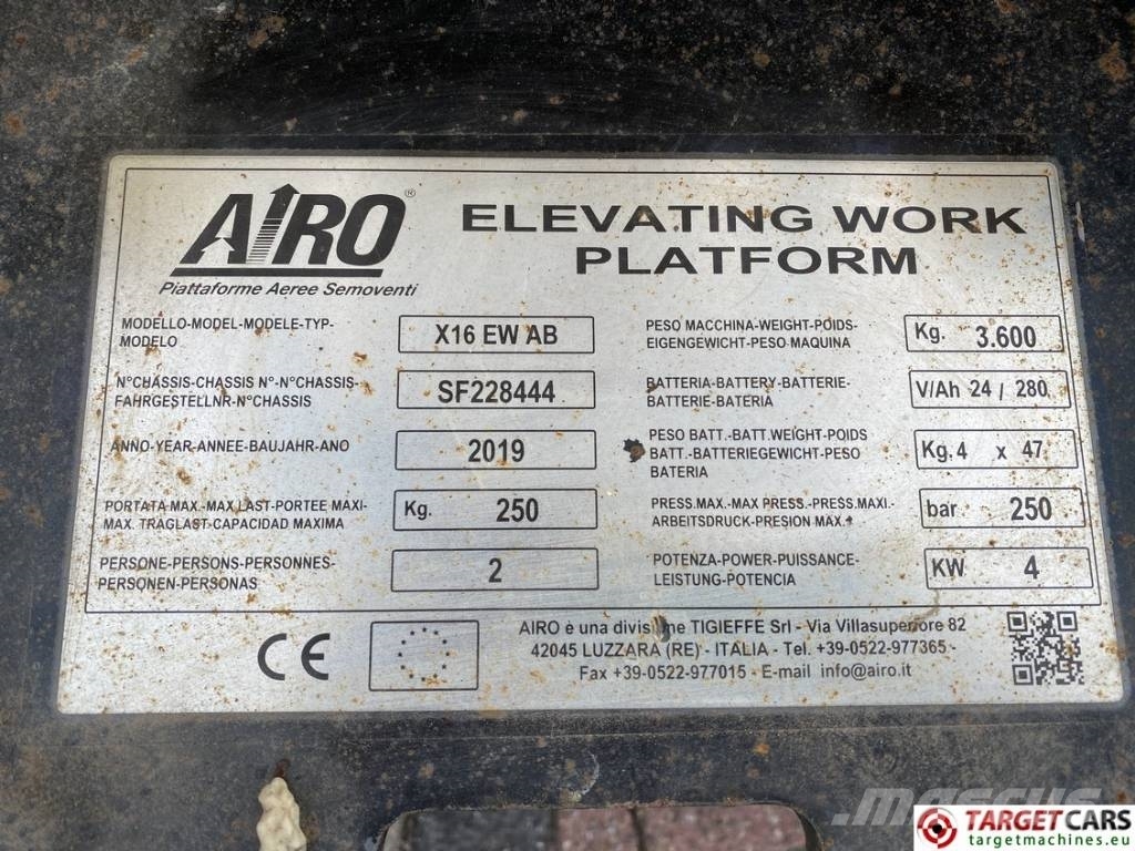 Airo X16EW Electric X16 EW Scissor Work Lift 1590cm 剪叉式升降机