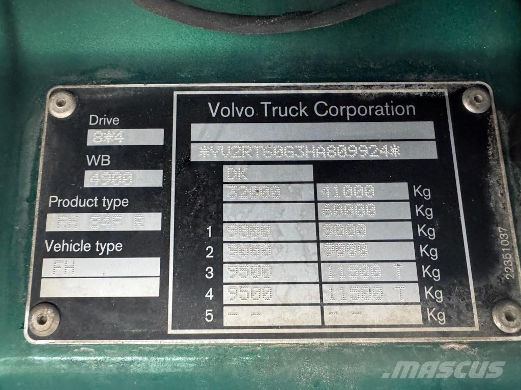 Volvo FH 540 8X4 EURO 6 + HIAB X-HIPRO 302 E-6 REMOTE + Kipper