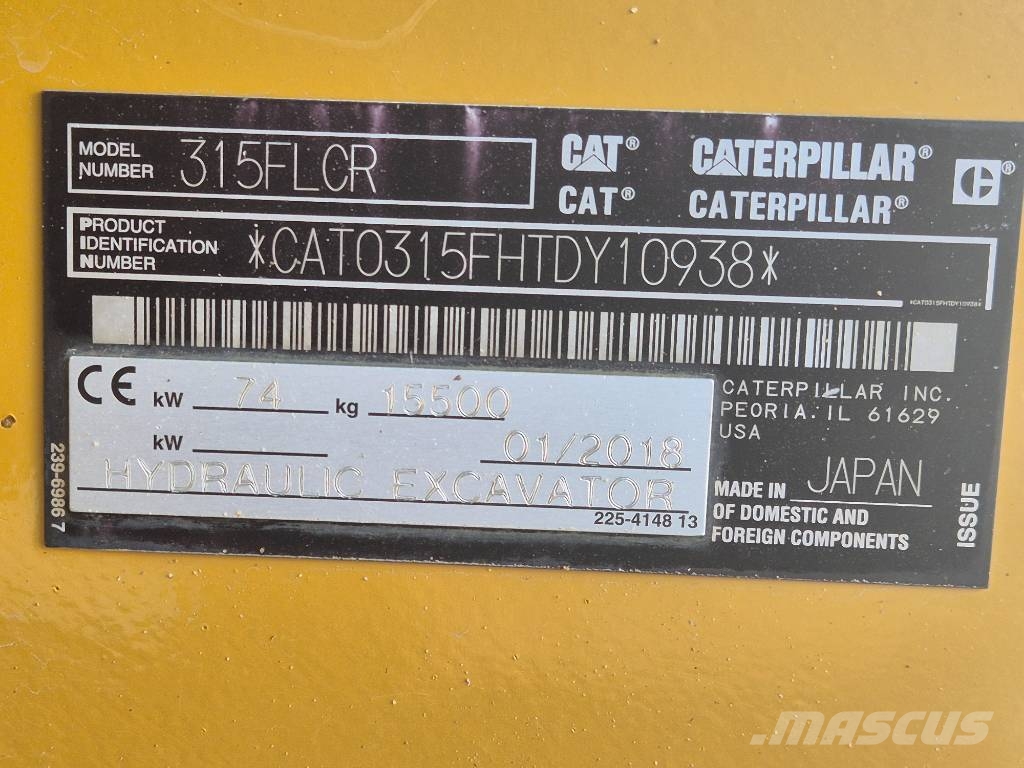 CAT 315FL CR Excavadoras sobre orugas