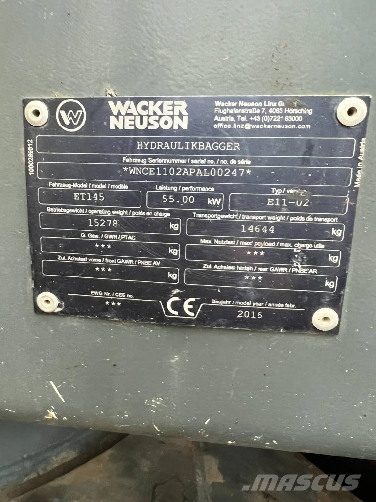Wacker Neuson ET 145 Excavadoras sobre orugas