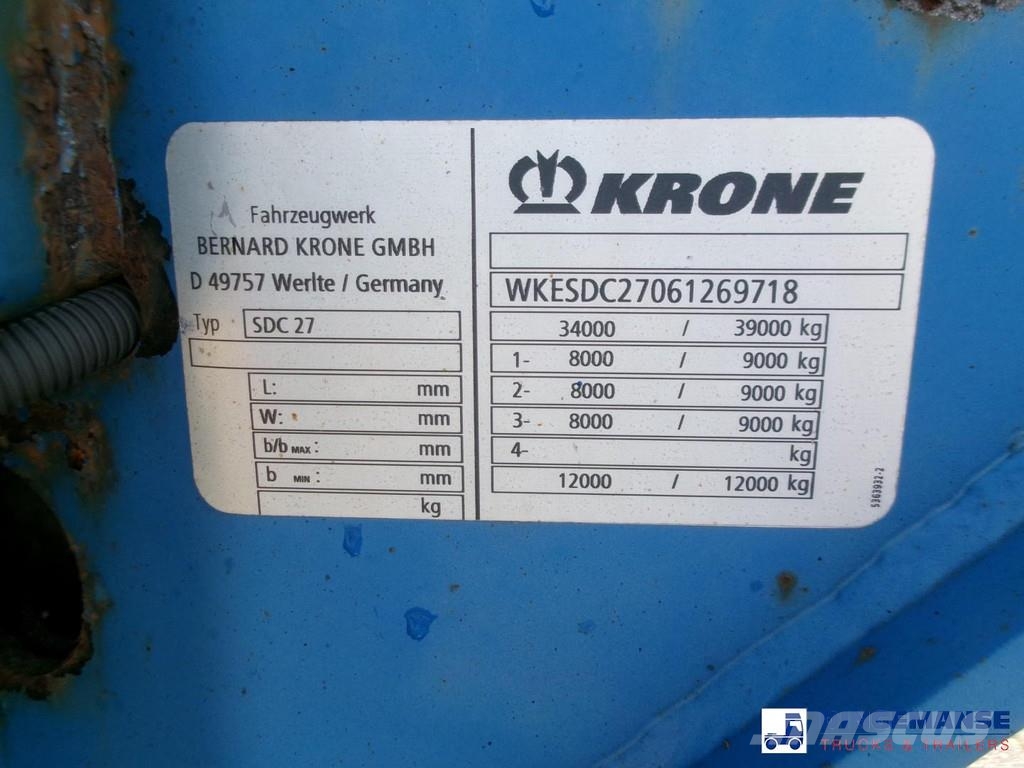 Krone 3-axle container trailer 20-30-40-45 ft SDC27 Containerchassis