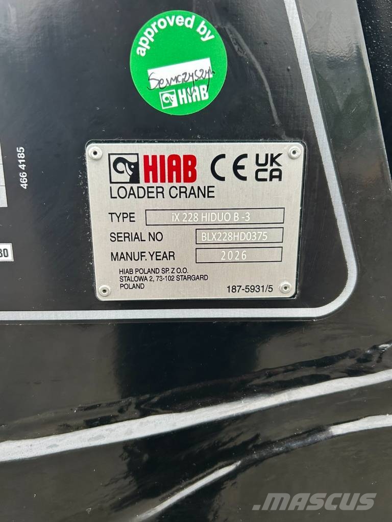 Hiab iX. 228 HiDuo B-3 Loader cranes