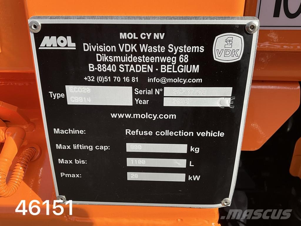MAN TGL 12.250 Euro 6 VDK 9m³ met AE weegsysteem Renovationslastbiler