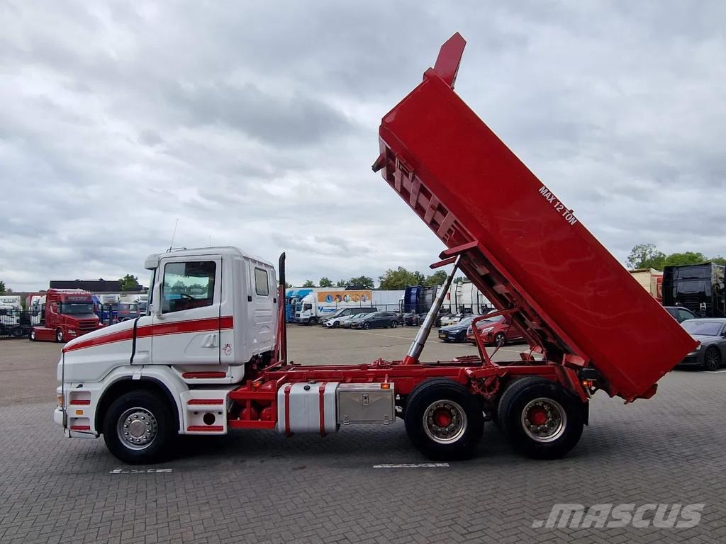 Scania T124-470 6x2 - Tipper - Manual gearbox - Full stee 덤프 트럭