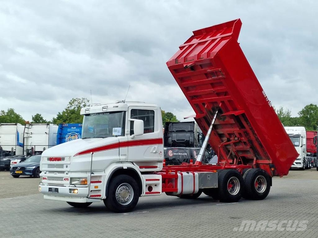Scania T124-470 6x2 - Tipper - Manual gearbox - Full stee 덤프 트럭