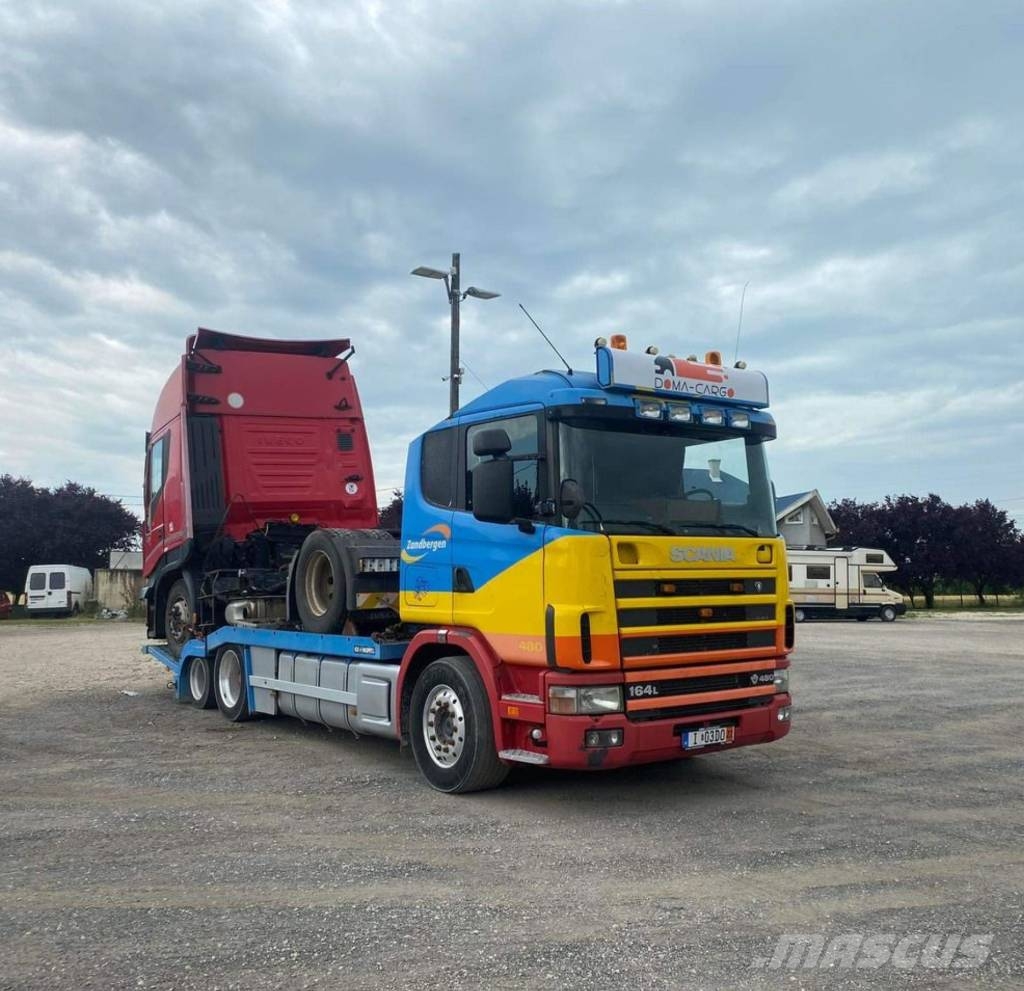 Scania 164 480 Manual GS-MEPPEL autószállító teherautó Camion porte engin