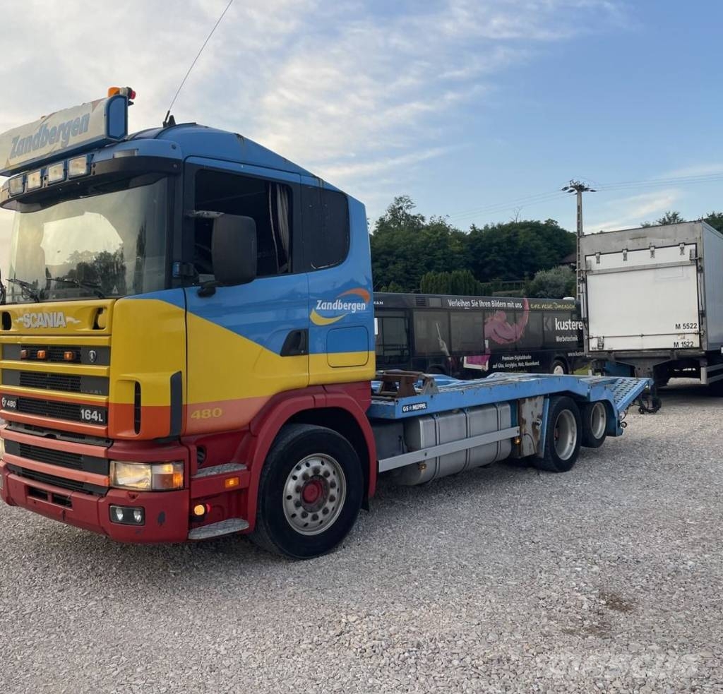 Scania 164 480 Manual GS-MEPPEL autószállító teherautó Camion porte engin