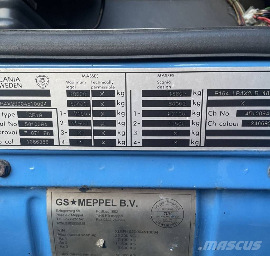 Scania 164 480 Manual GS-MEPPEL autószállító teherautó Camion porte engin