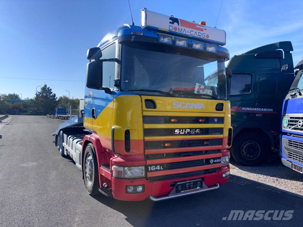 Scania 164 480 Manual GS-MEPPEL autószállító teherautó Camion porte engin