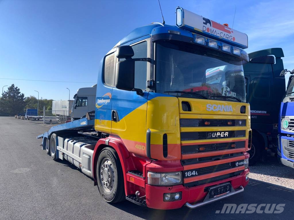 Scania 164 480 Manual GS-MEPPEL autószállító teherautó Camion porte engin