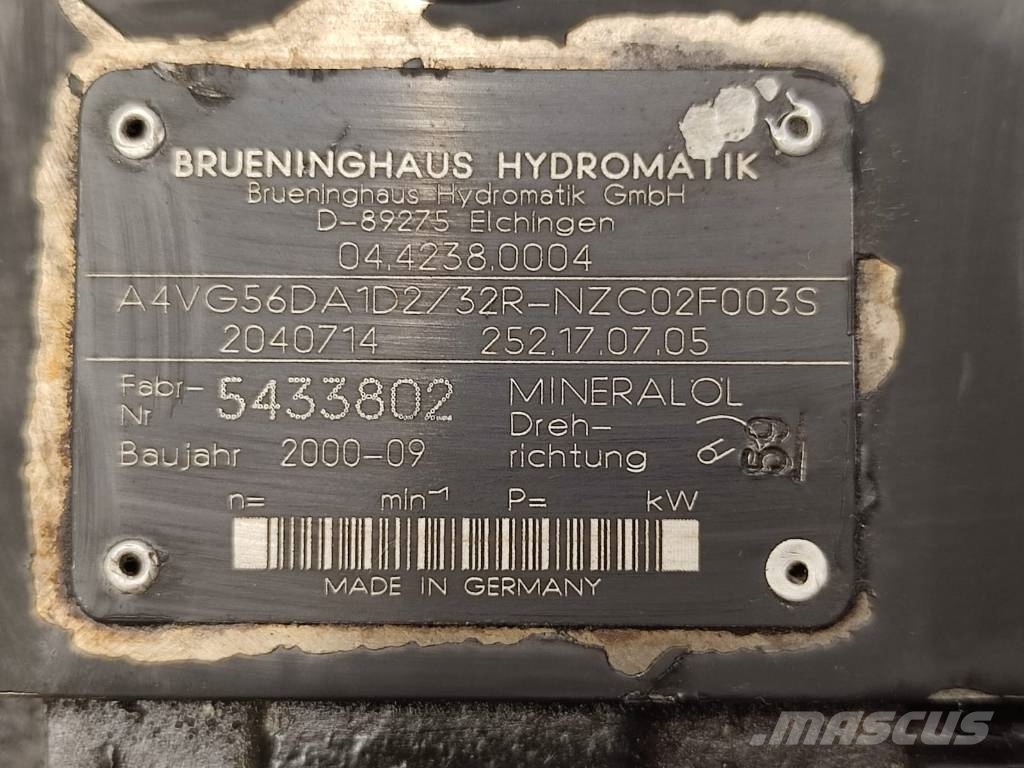 Drive pump BRUENINGHAUS HYDROMATIK A4VG56DA1D2 32R Motorer