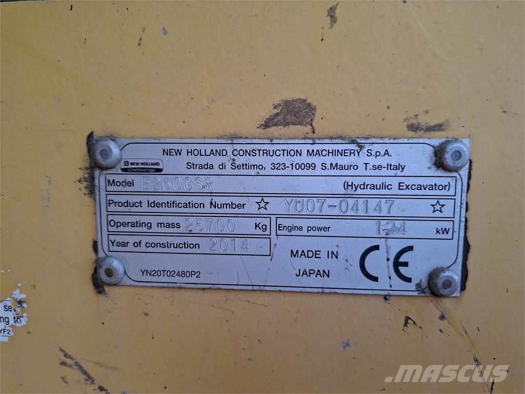 New Holland E260CSR Roomikekskavaatorid