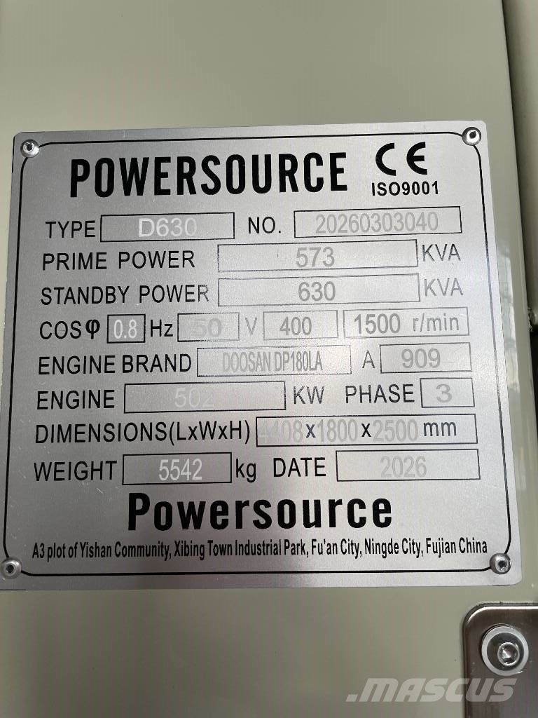 Hyundai DP180LA - 630 kVA Generator - DPX-19856 Diesel Generatoren