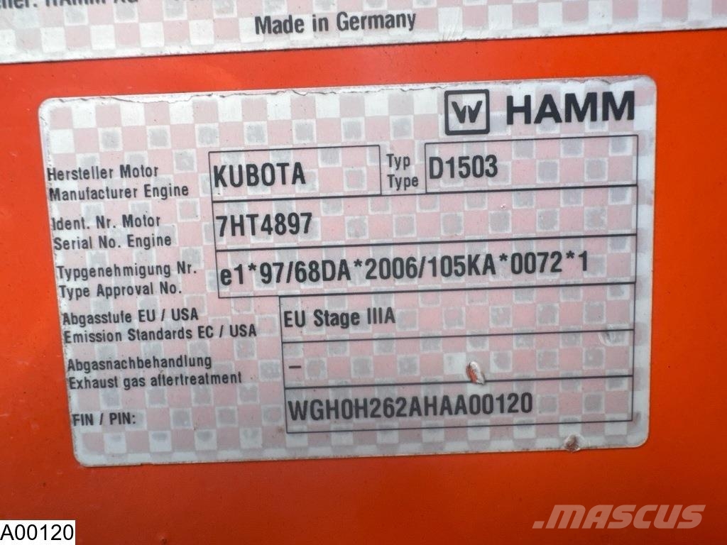 Hamm HD 10 VV 2018, 2475 kg, 22.9 kW Kubota Ostali valjci
