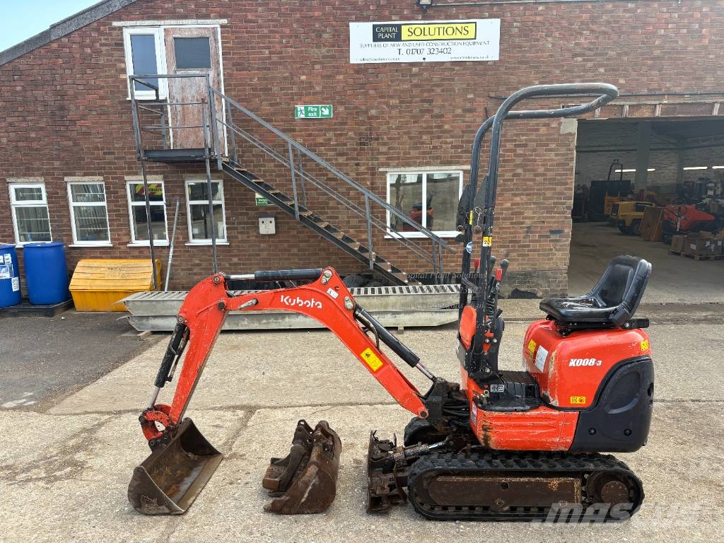 Kubota K 008-3 Mini kotrók < 7t