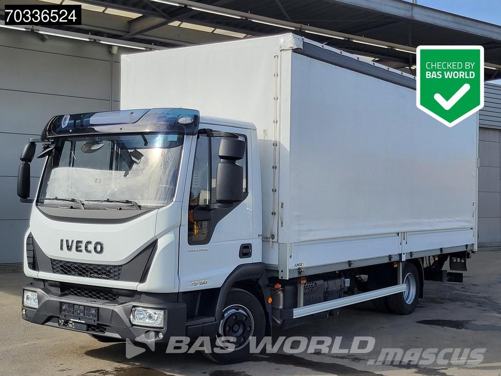 Iveco Eurocargo 75E190 4X2 8tonner 1000kg Tailgate Autom Тентованные грузовики