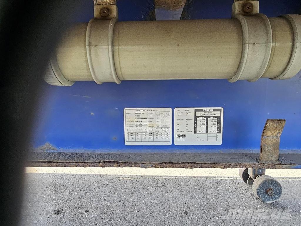 Pacton TXD339 - BPW DRUM - ALUMINIUM SIDES - APK/TUV 16-1 Semirremolques con caja de lona