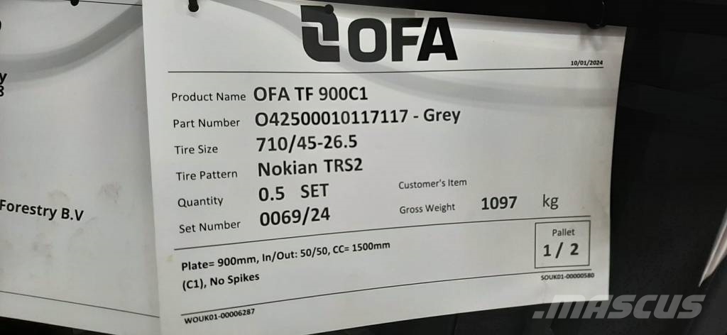 Ofa Flotec (KOPA) tracks Flotation 920C1    710/45-26. Tracks, chains and undercarriage