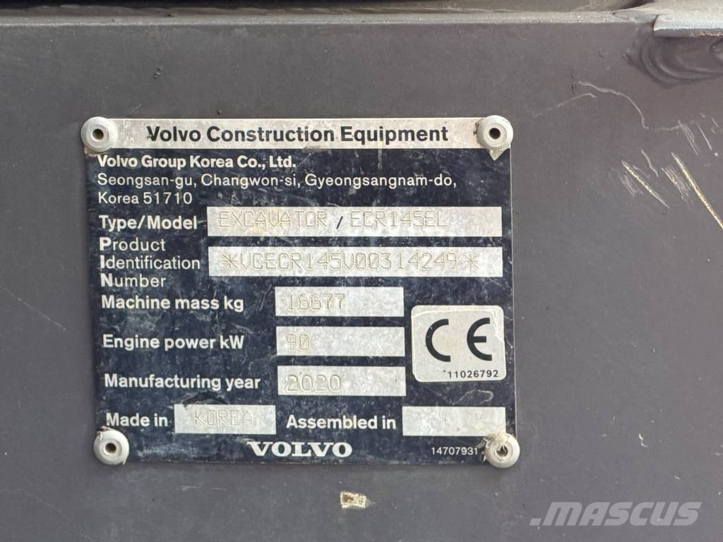 Volvo ECR145EL ENGCON PIHDEILLÄ Верижен екскаватор