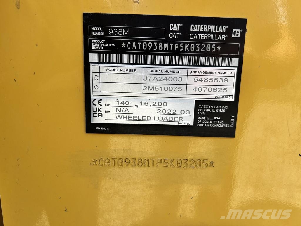 CAT 938M Cargadoras sobre ruedas