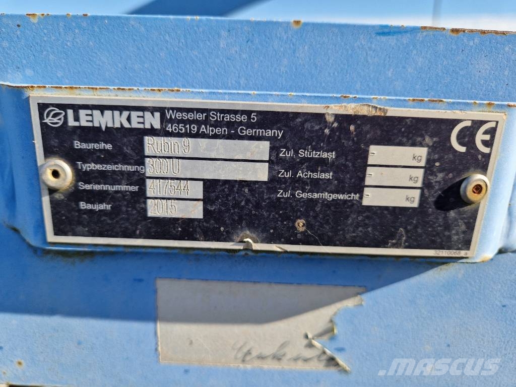 Lemken Rubin 9 زحافات ساحقة