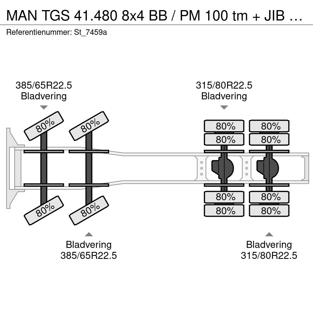 MAN TGS 41.480 8x4 BB / PM 100 tm + JIB + WINCH Trekkers