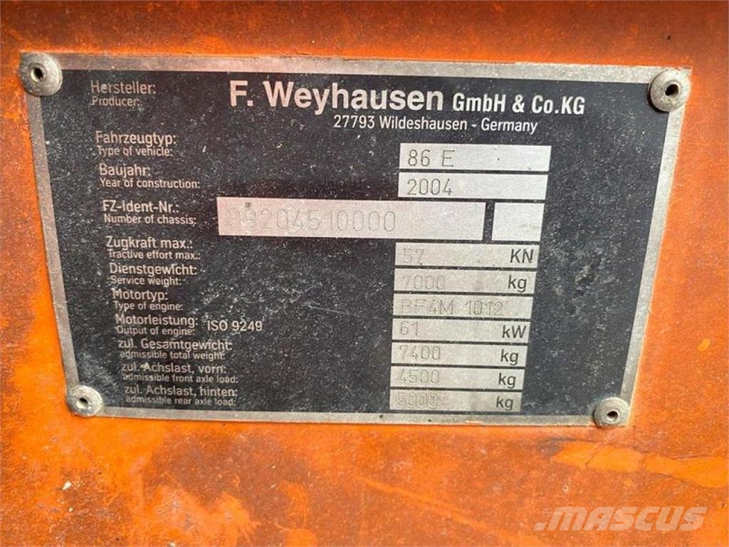 Atlas 86E RADLADER MIT ANBAUGERÄTEN Wheel loaders