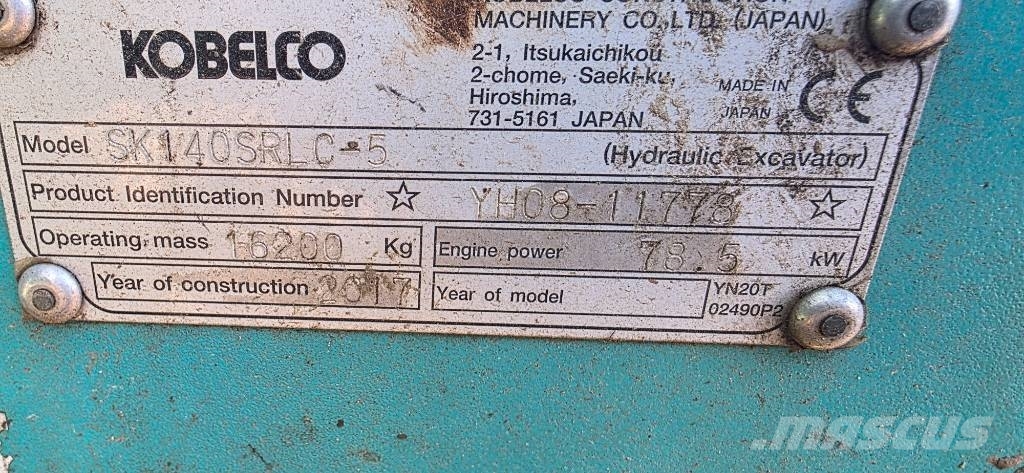 Kobelco SK 140 SRLC-5 Bageri guseničari