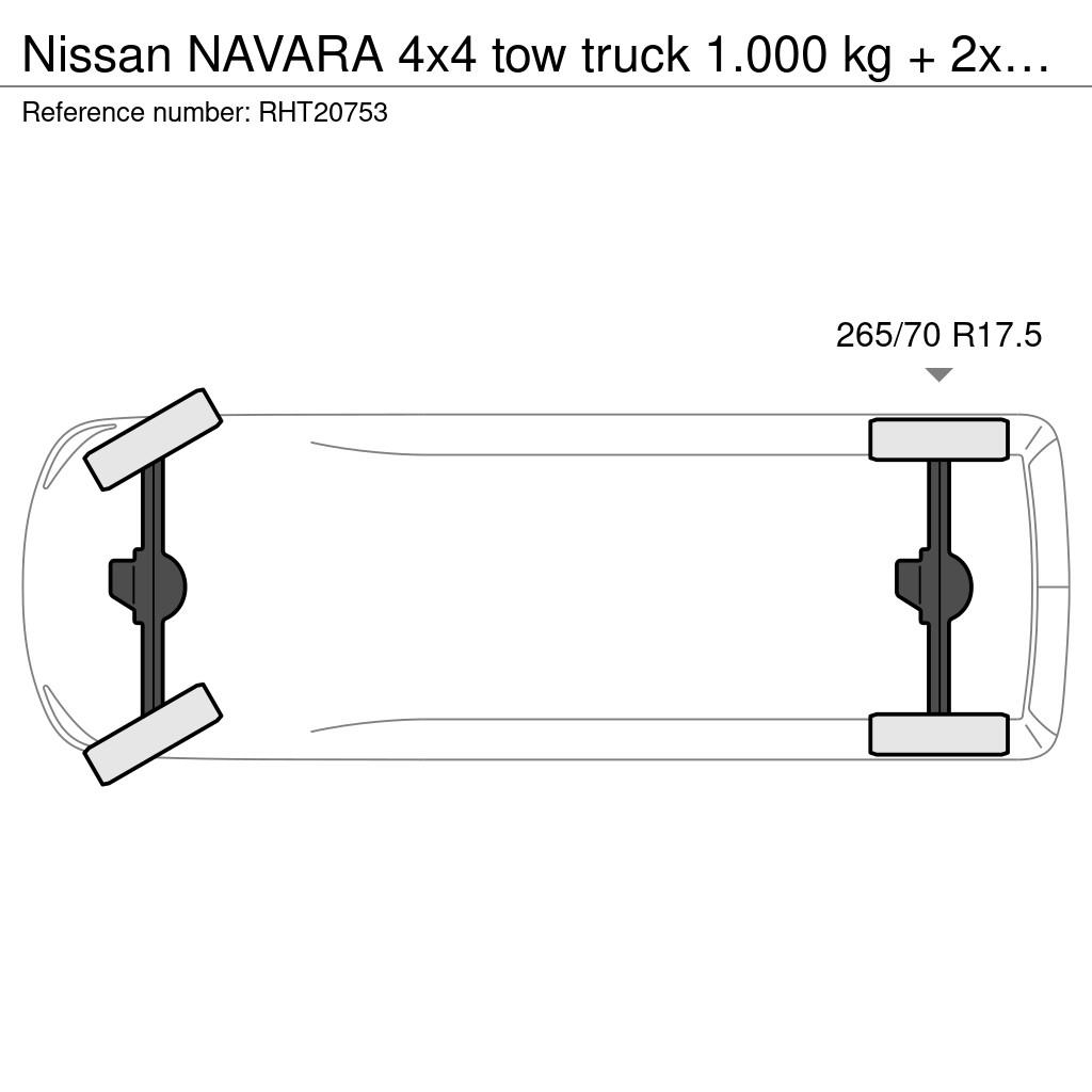 Nissan Navara 4x4 tow truck 1.000 kg + 2x winch + remote Recovery vehicles