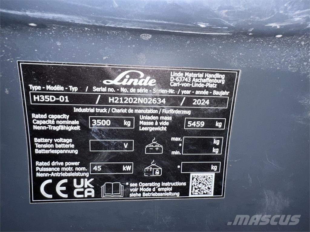 Linde H35D Diesel heftrucks