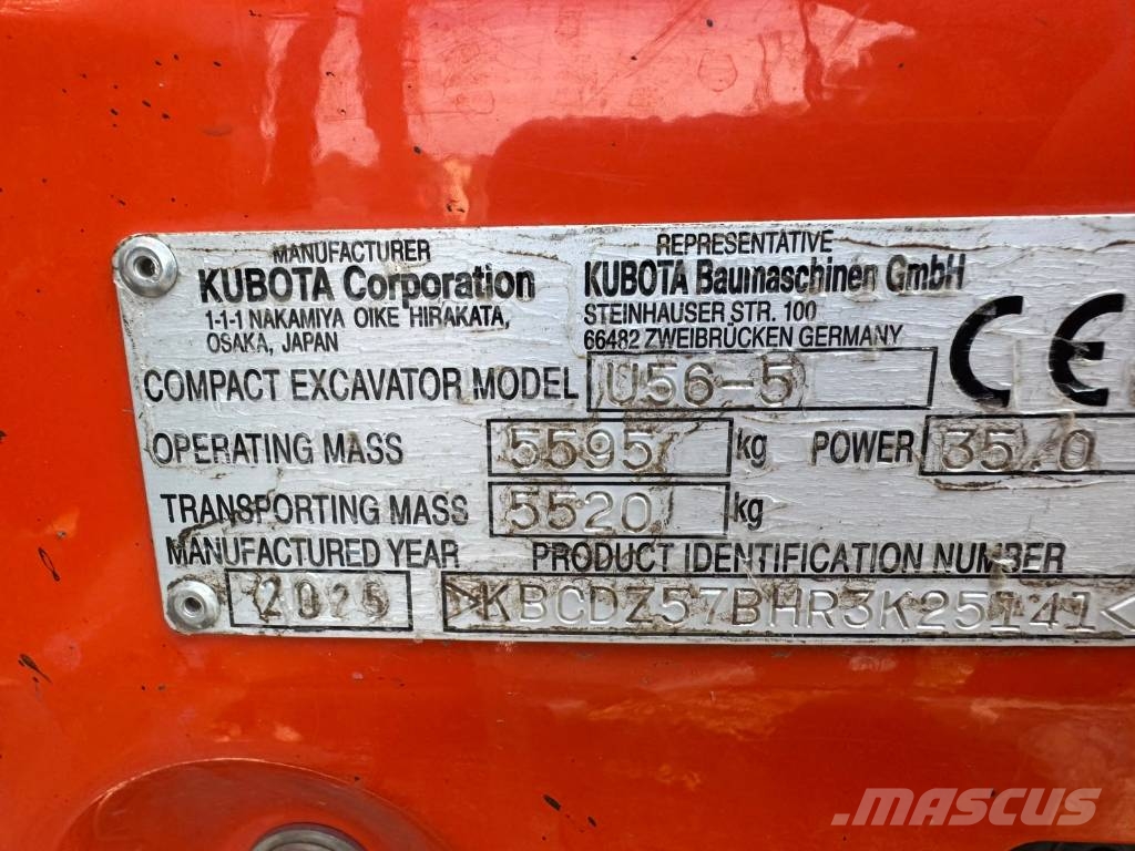Kubota U 56-5 Mini bageri <7t