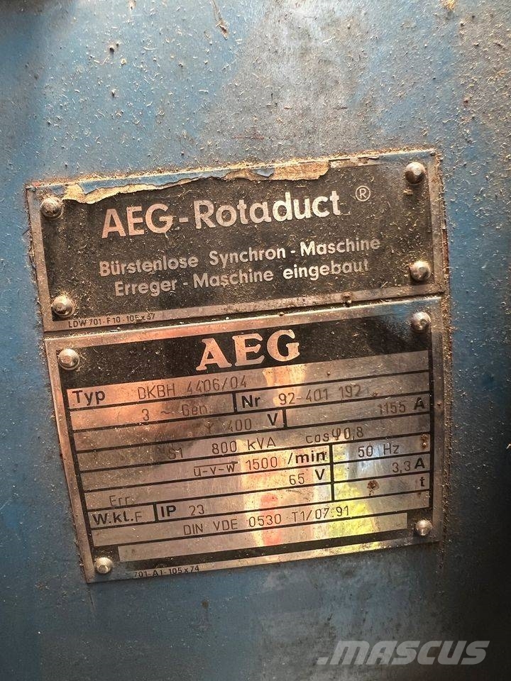AEG 800 KVA Alternator Naftové generátory