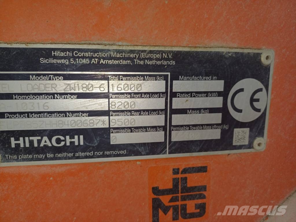 Hitachi ZW 180-8 Wheel loaders