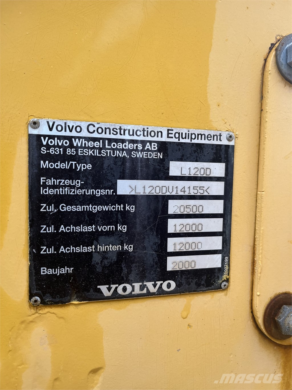 Volvo L 120 D Rataslaadurid
