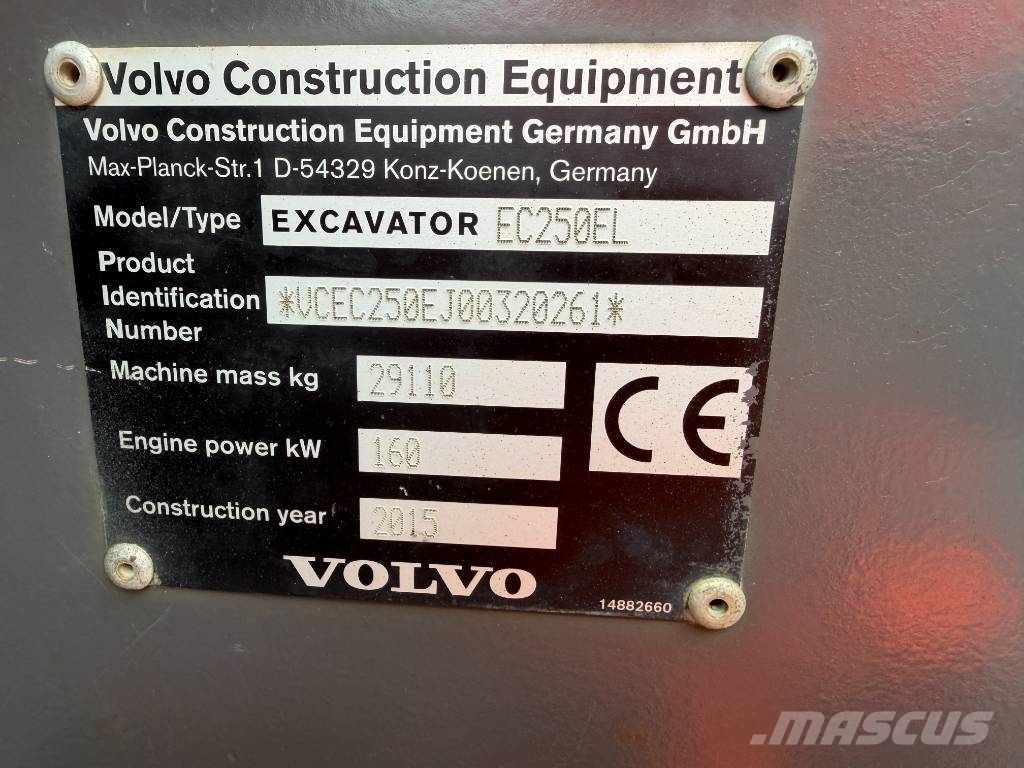 Volvo EC 250 EL Гусеничные экскаваторы