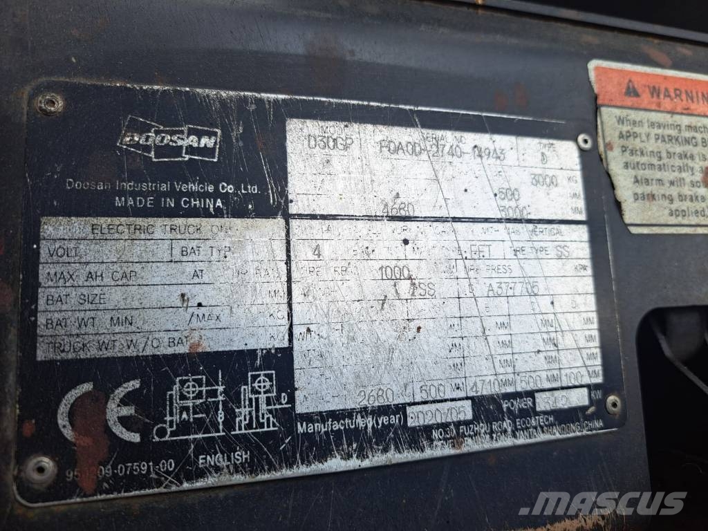 Doosan D 30G Plus Diesel forklifts