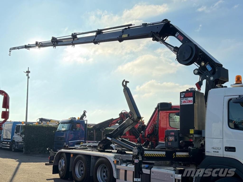 Volvo FM 420 8X4 TRIDEM Haak + Kraan HIAB 262 EP-5 + 2 M Camion ampliroll