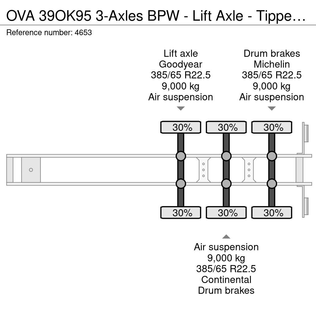OVA 39OK95 3-Axles BPW - Lift Axle - Tipper 48m³ - Alu Tipper semi-trailers