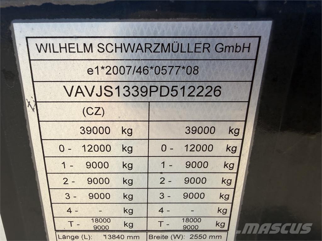 Schwarzmüller Iný model VIN 226 カーテンサイダー