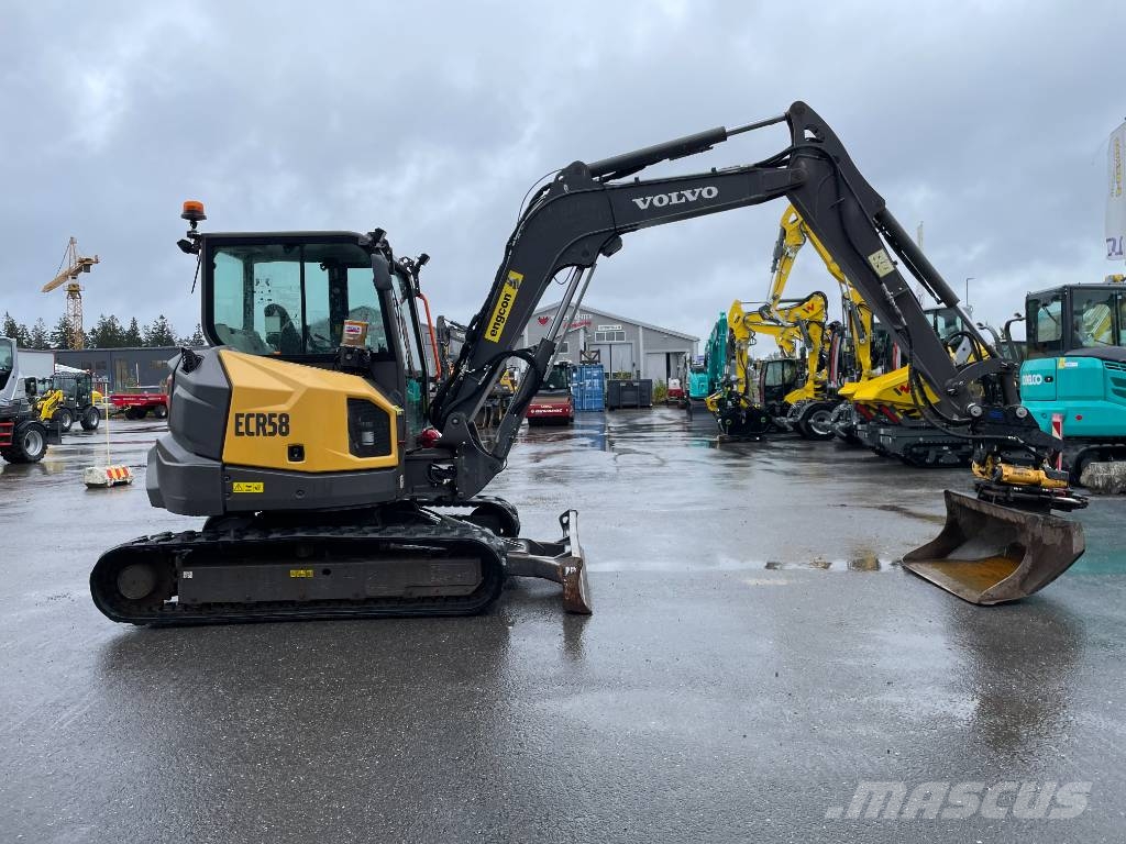 Volvo ECR58F - inkl RT & 3 skopor Міні-екскаватори < 7т