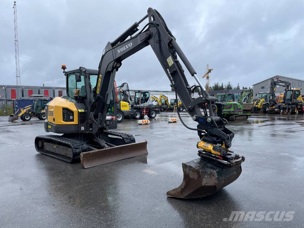 Volvo ECR58F - inkl RT & 3 skopor Міні-екскаватори < 7т