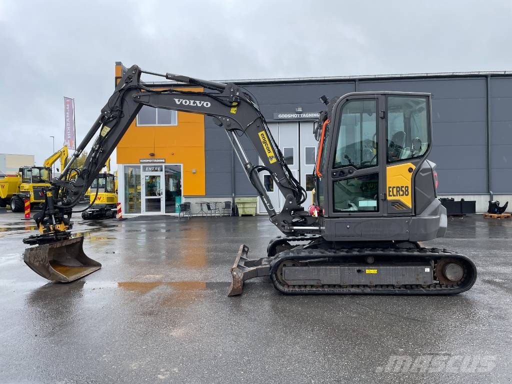 Volvo ECR58F - inkl RT & 3 skopor Міні-екскаватори < 7т