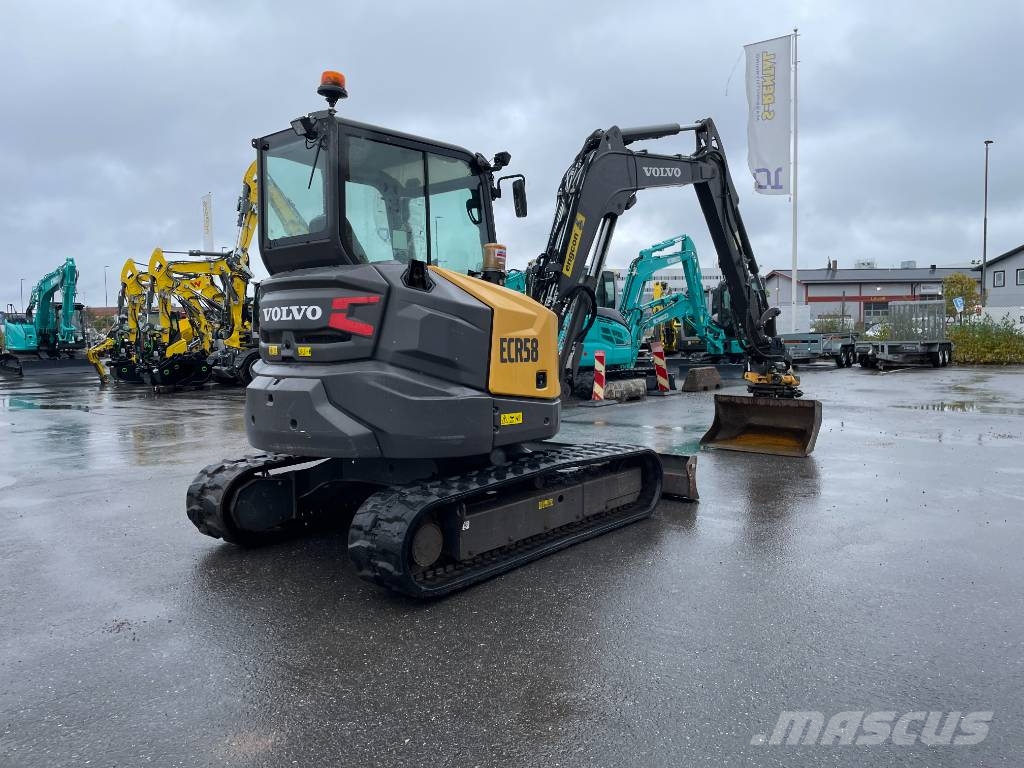 Volvo ECR58F - inkl RT & 3 skopor Міні-екскаватори < 7т