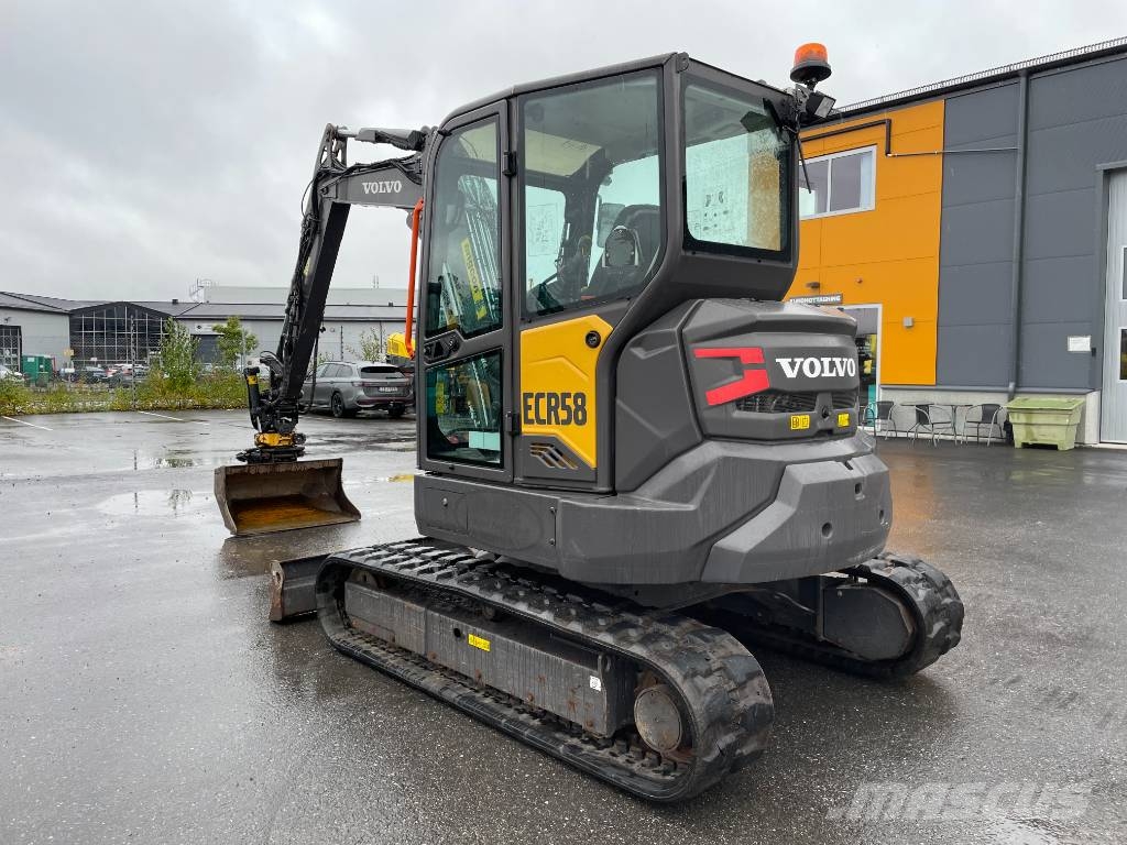Volvo ECR58F - inkl RT & 3 skopor Міні-екскаватори < 7т