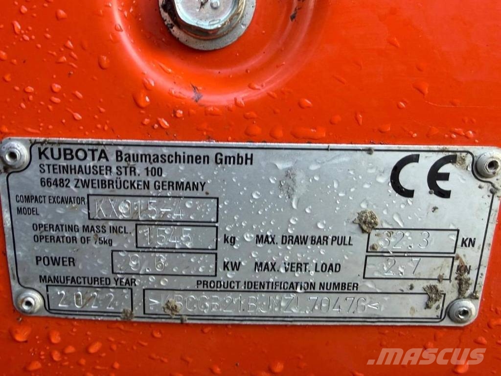 Kubota KX 015-4 Minikaivukoneet < 7t