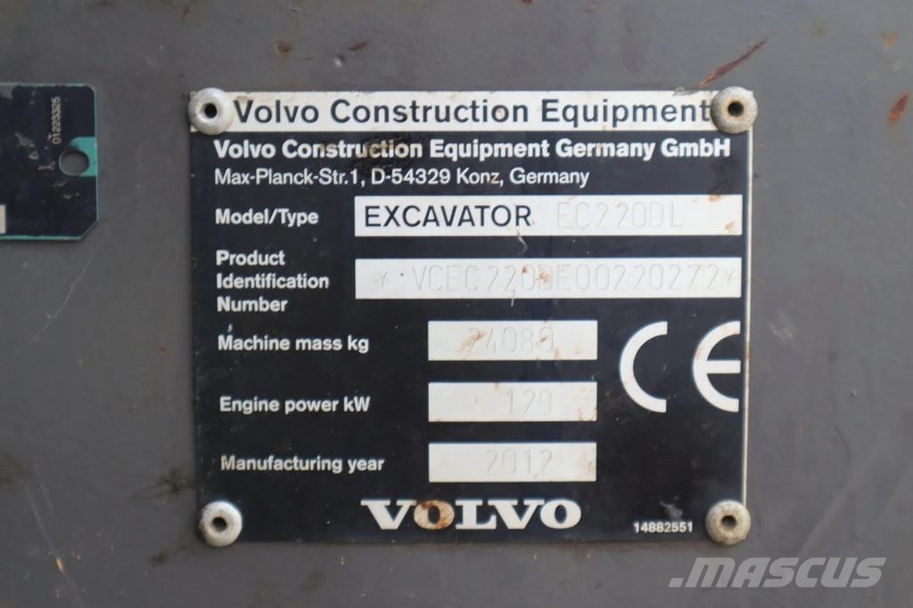 Volvo EC220D L EC 220 DL | BUCKET | QUICK COUPLER | CENT Rupsgraafmachines