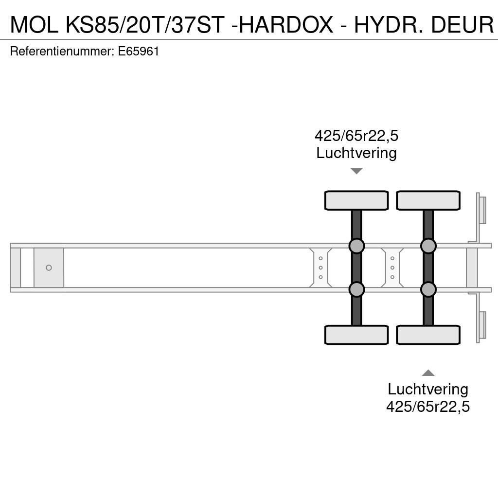 MOL KS85/20T/37ST -HARDOX - HYDR. DEUR Semirremolques de volteo