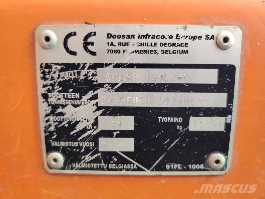 Doosan Solar 140 LC V Escavadoras de rastos
