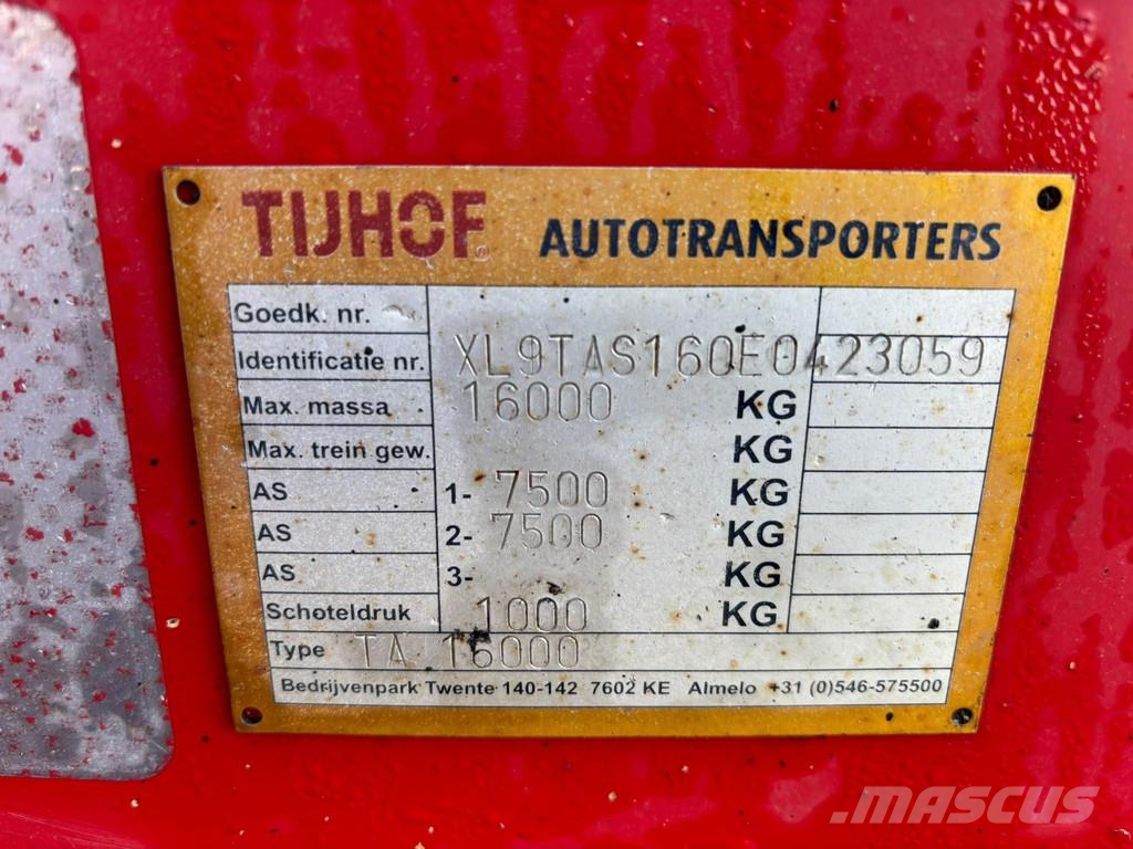Scania P 450 6x2*4 TRAILER TIJHOF TA16000 Autotransporteri
